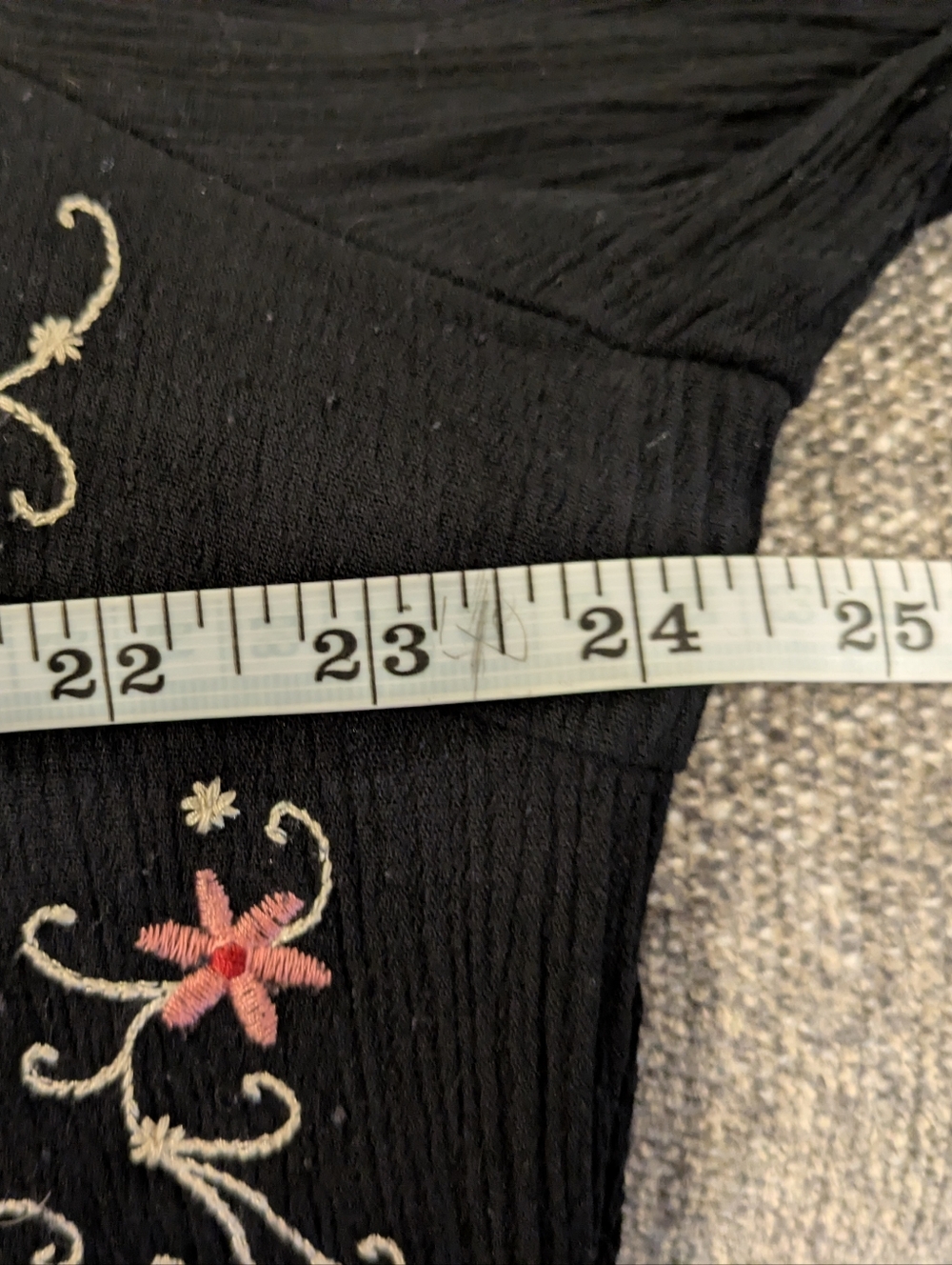 Savanna Jane Black Long Sleeve Embroidered Dress with Multicolor Accents - Picture 9 of 12
